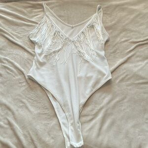 WHITE XL SHEIN BODYSUIT